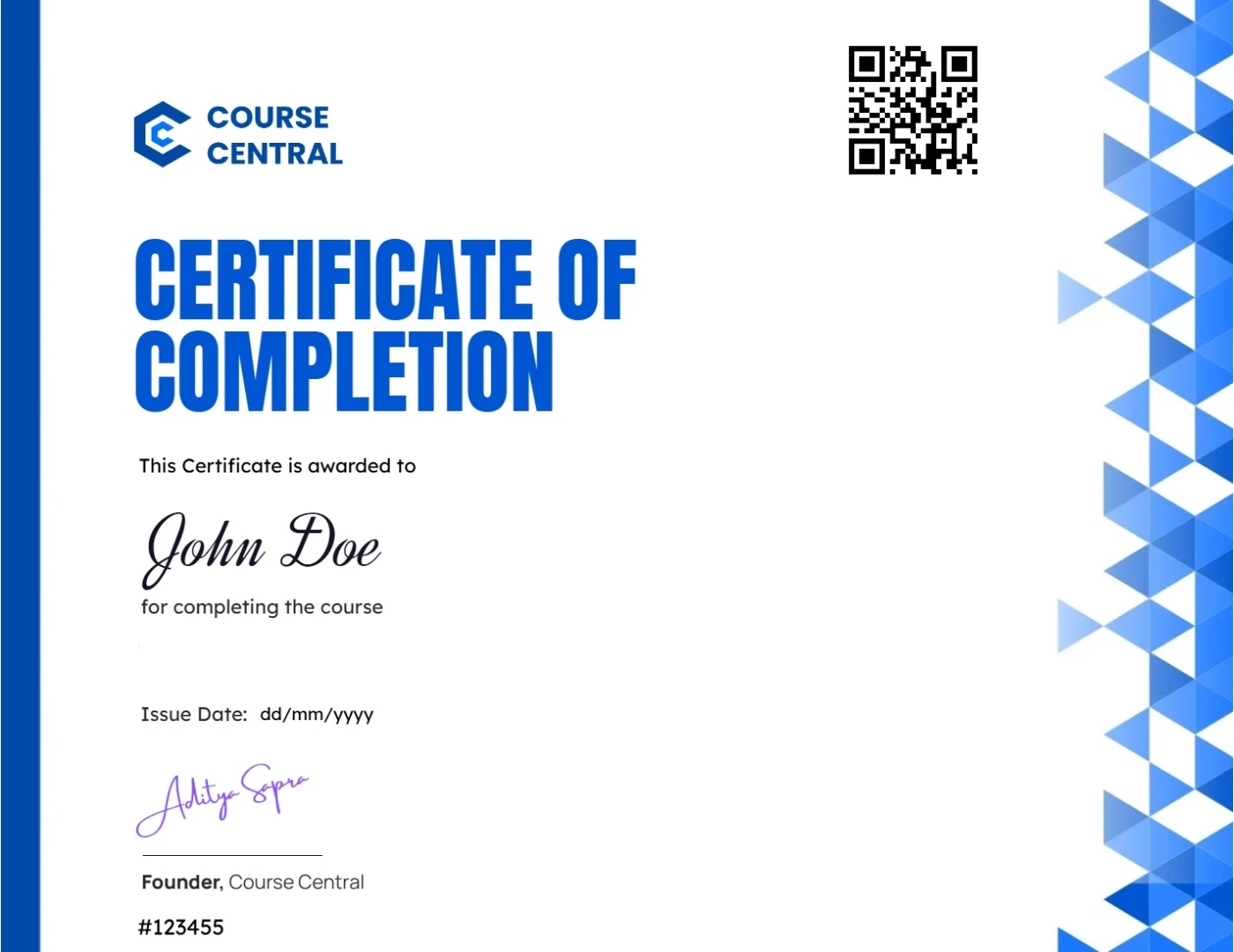 Completion Certificate